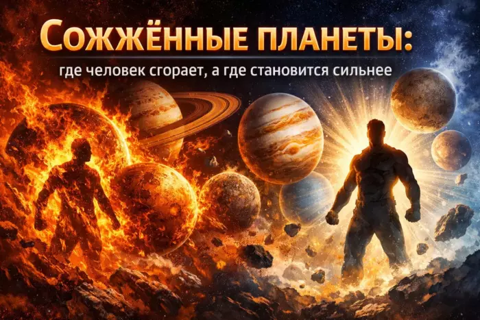 Сожжённые планеты: где человек сгорает, а где становится сильнее