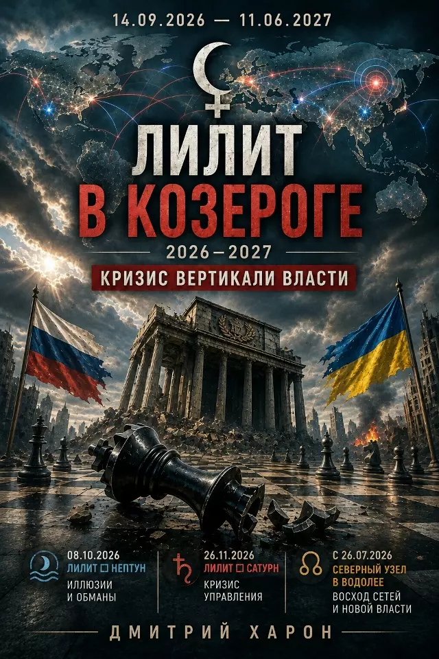 Лилит в Козероге 2026–2027 — кризис вертикали власти и геополитика